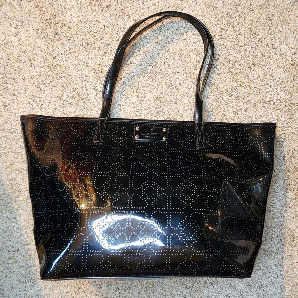 New Kate Spade  New York Black Small Harmony Metro Spade Bag purse tote - Picture 8 of 13